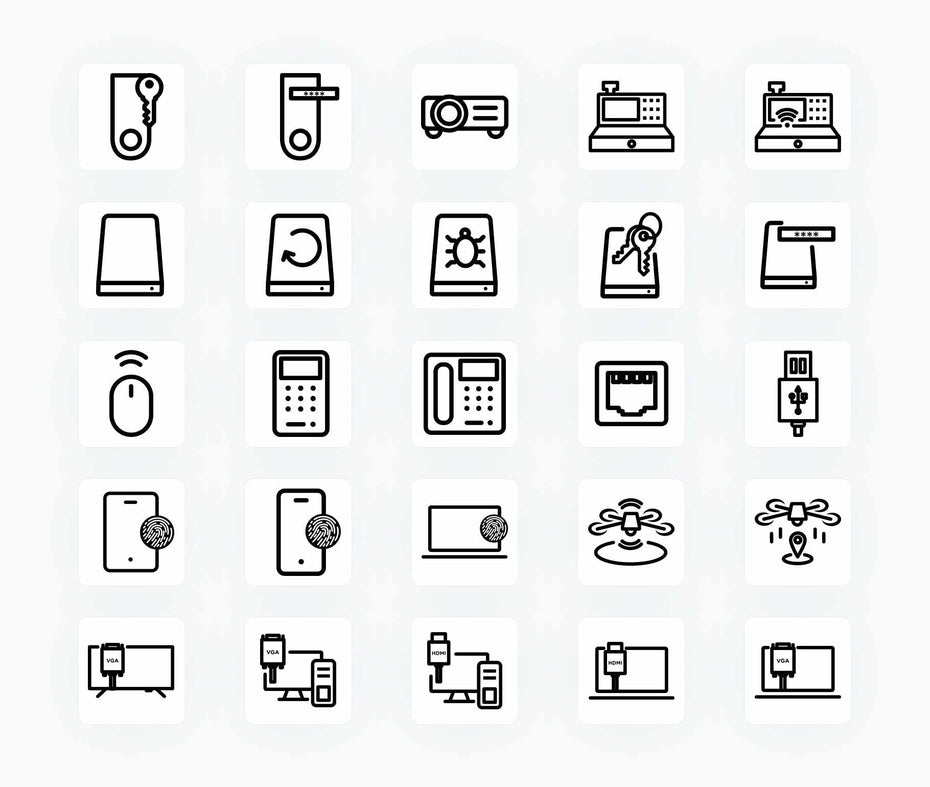 Technology-Outline-Vector-Icons Icons Technology Outline Vector Icons S12162104 powerpoint-template keynote-template google-slides-template infographic-template