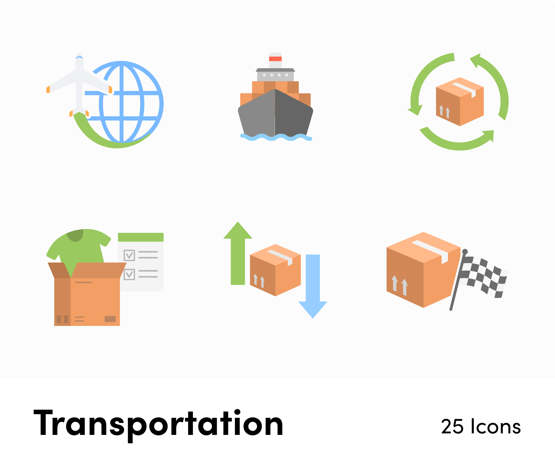 Transportation-Flat-Vector-Icons Icons Transportation Flat Vector Icons S01142203 powerpoint-template keynote-template google-slides-template infographic-template