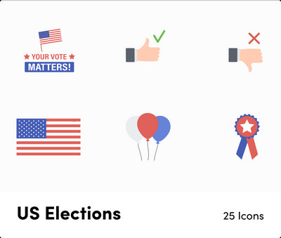 US Elections-Vector-Icons Icons US Elections Vector Icons S12092101 powerpoint-template keynote-template google-slides-template infographic-template