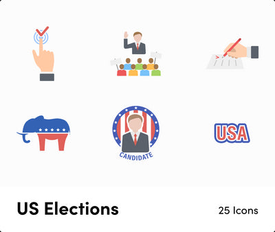 US Elections-Vector-Icons Icons US Elections Vector Icons S12092103 powerpoint-template keynote-template google-slides-template infographic-template