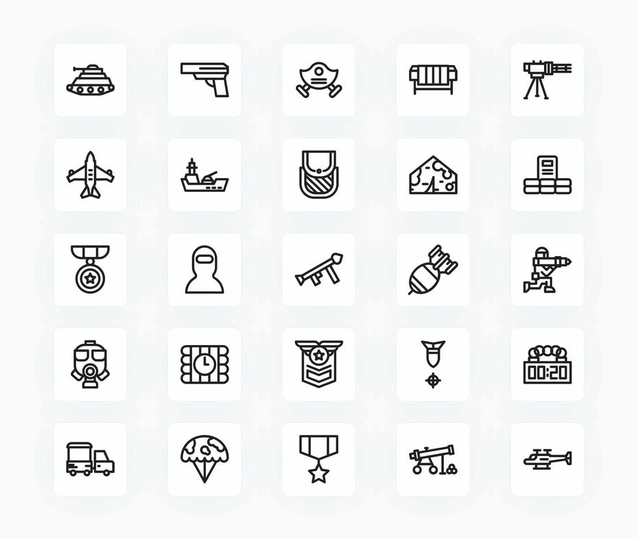 War-Outline-Vector-Icons Icons War Outline Vector Icons S12222102 powerpoint-template keynote-template google-slides-template infographic-template