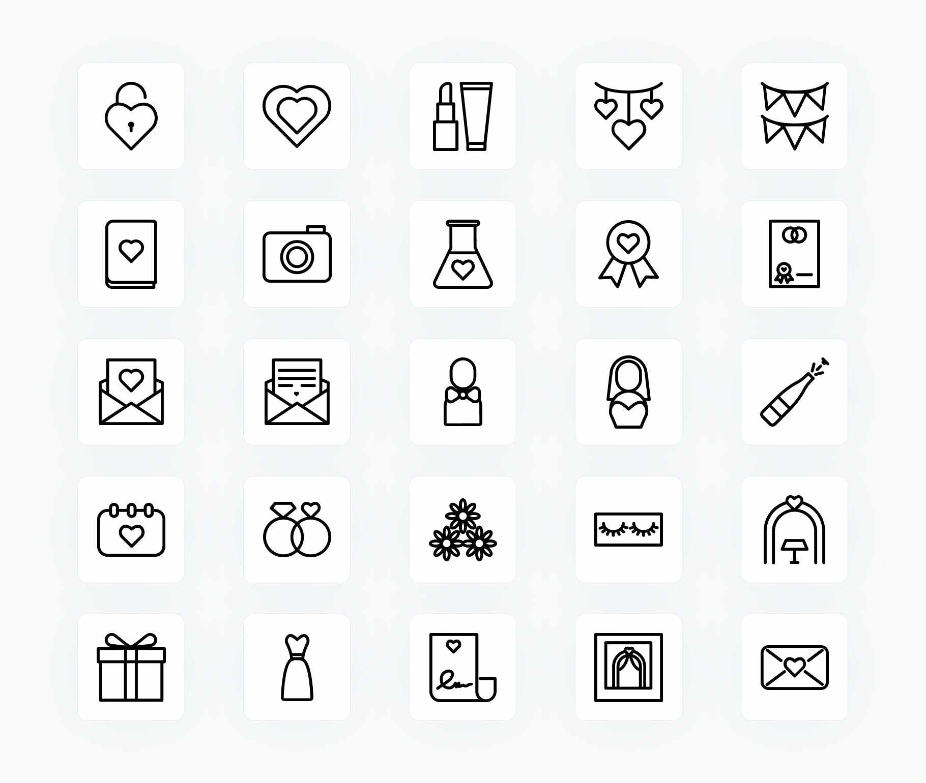 Wedding-Outline-Vector-Icons Icons Wedding Outline Vector Icons S12222102 powerpoint-template keynote-template google-slides-template infographic-template