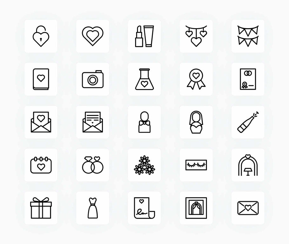 Wedding-Outline-Vector-Icons Icons Wedding Outline Vector Icons S12222102 powerpoint-template keynote-template google-slides-template infographic-template