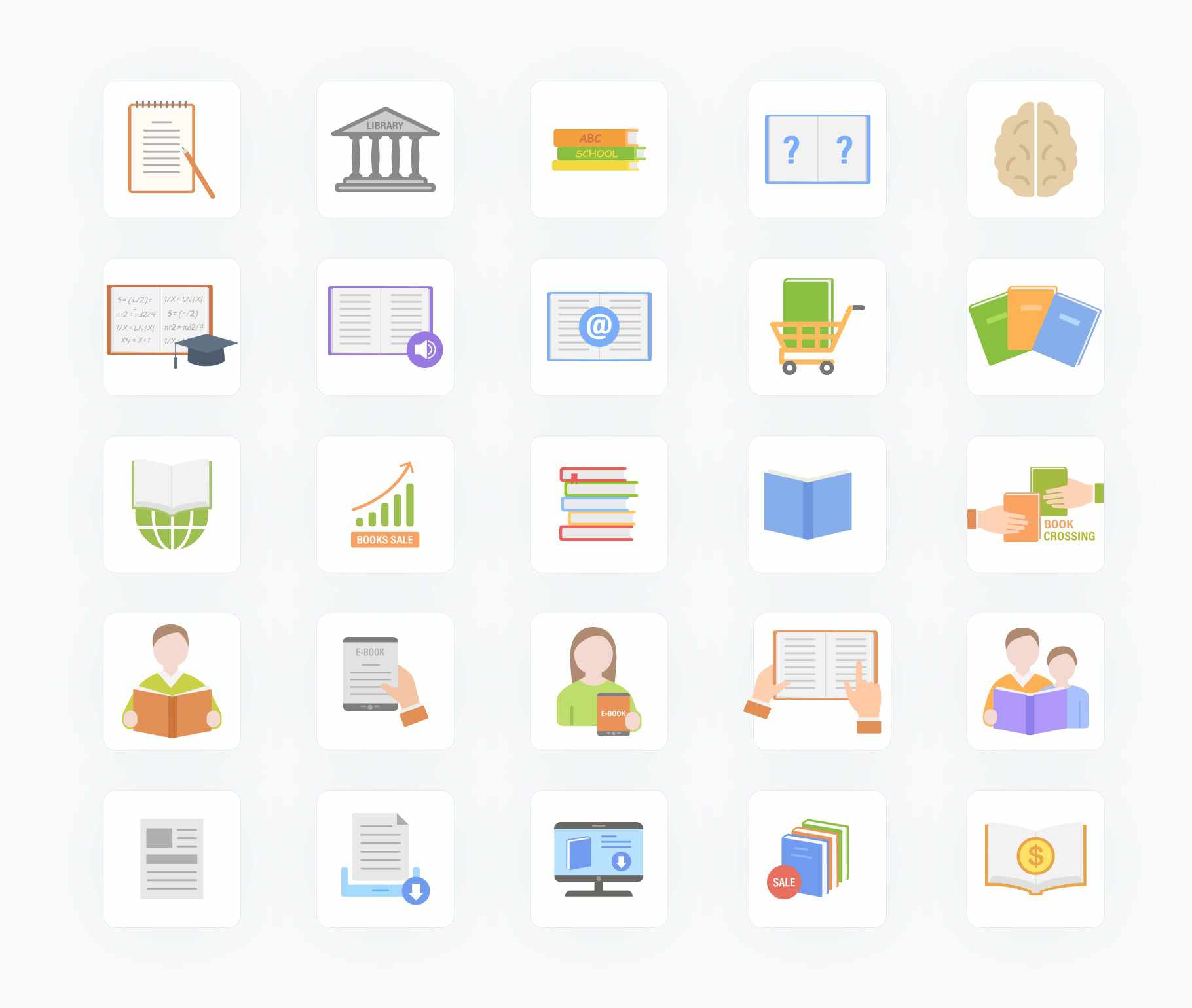 Writers and Books-Vector-Icons Icons Writers and Books Vector Icons S12092102 powerpoint-template keynote-template google-slides-template infographic-template